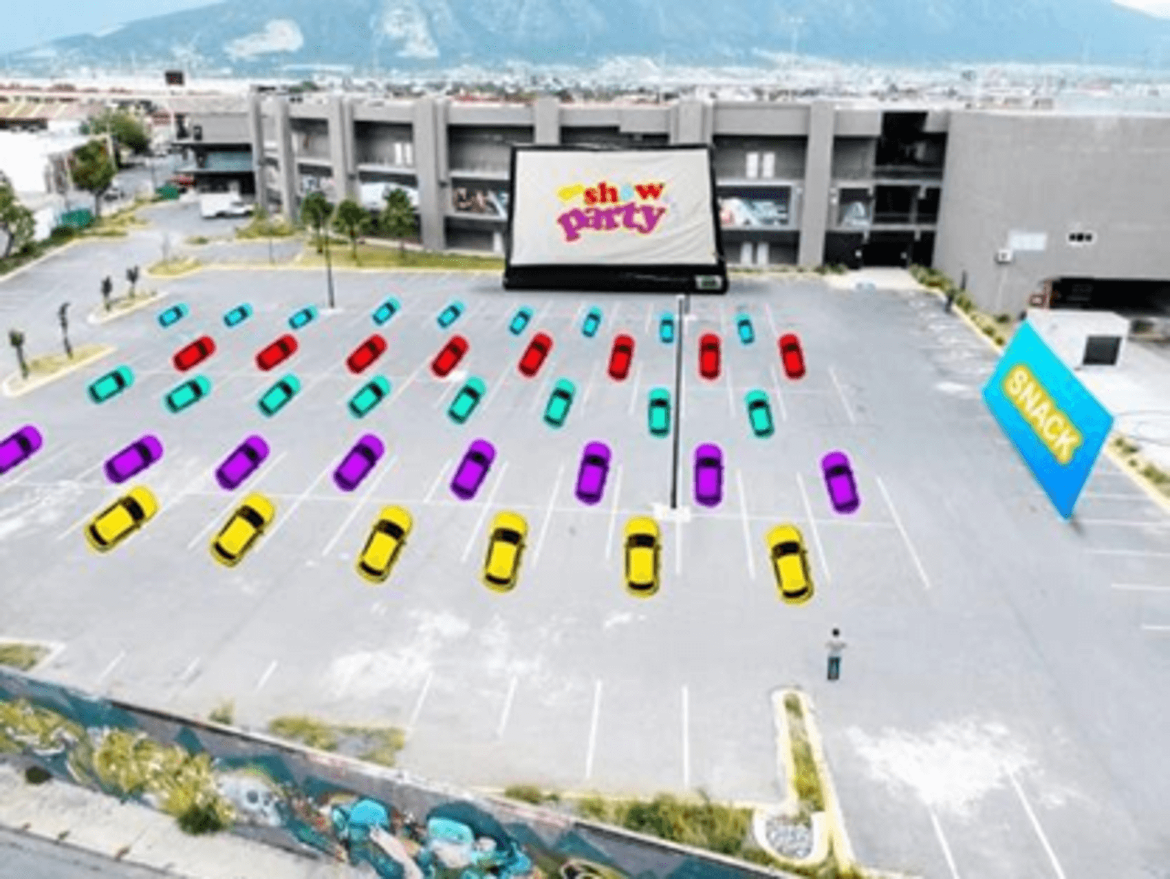 Pantalla inflable gigante