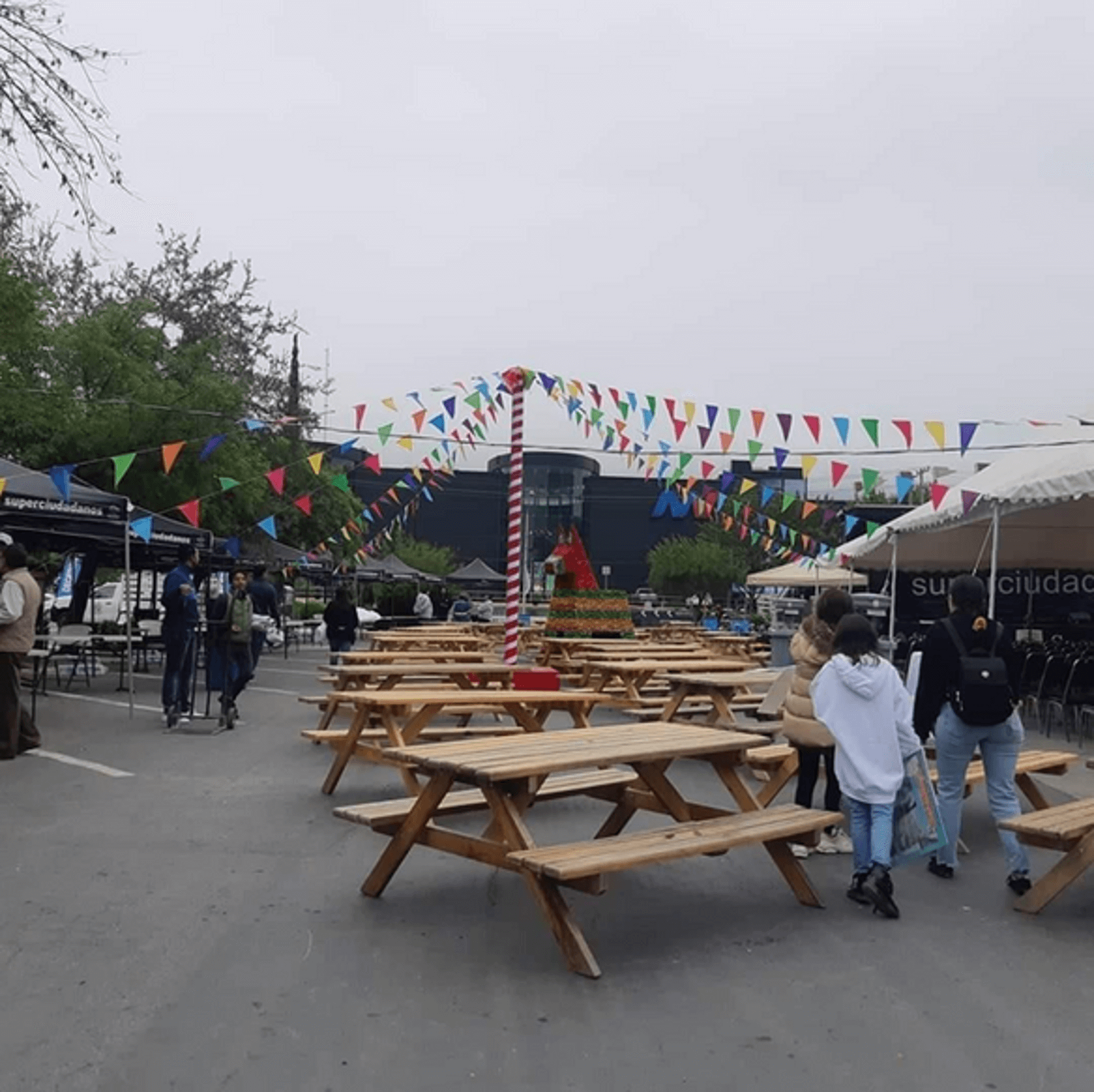 Decoración con banderines